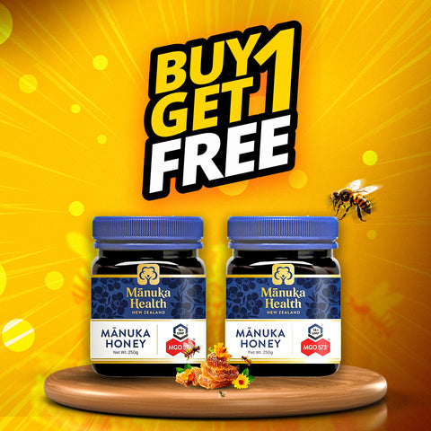 MANUKA HEALTH - MGO 573+ Manuka Honey 100% Pure New Zealand Honey 250g  Buy One Get One