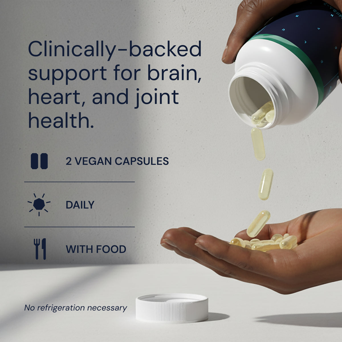 Blueprint Omega-3 Algae Capsules - High Potency EPA/DHA - 800mg, 60 Capsules