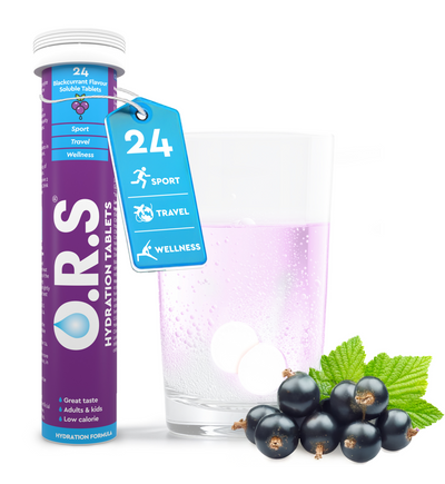 O.R.S Hydration, Blackcurrant Electrolyte Tablets for Everyday Hydration & Wellness - 24 Tablets