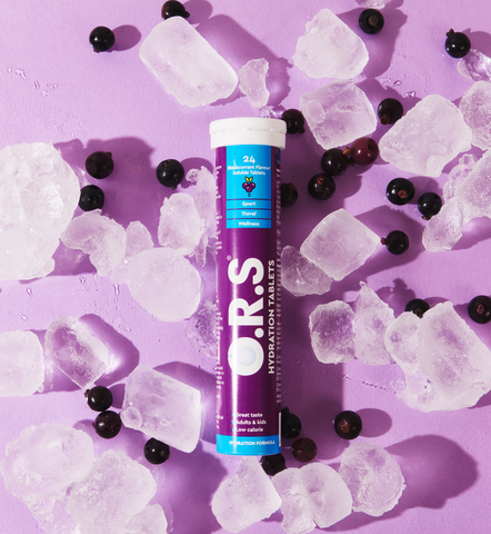 O.R.S Hydration, Blackcurrant Electrolyte Tablets for Everyday Hydration & Wellness - 24 Tablets