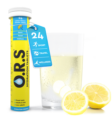O.R.S Hydration, Lemon Electrolyte Tablets for Everyday Hydration & Wellness - 24 Tablets