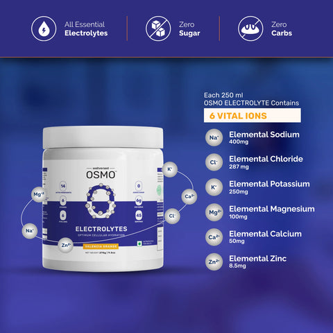 Wellversed OSMO Electrolyte Hydration Blend Valencia Orange Flavour (270g, 45 servings)