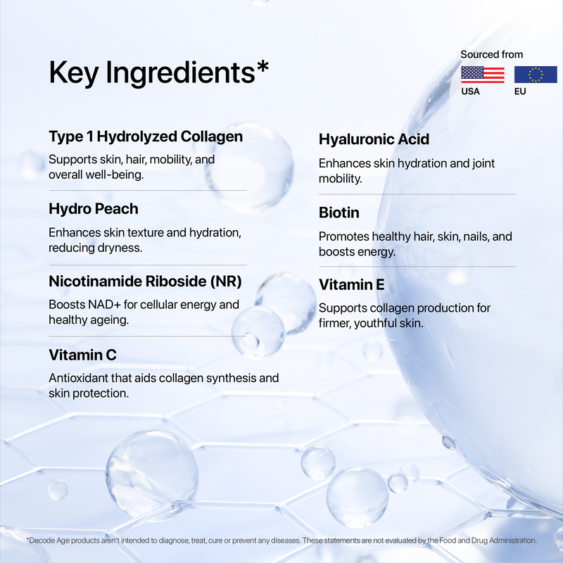Decodeage Optiage Collagen Peptides Unflavoured - 75g Beauty Supplement - Image 5