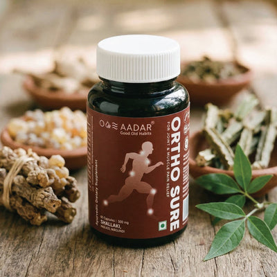 AADAR Ayurveda Ortho Sure Pain Capsule for Joint and Muscle Pain Relief (60 Capsules)