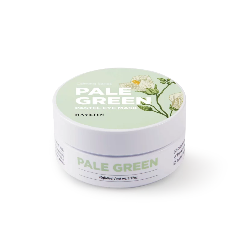 Hayejin Pale Green Pastel Eye Mask - Hydrating Mask & Exfoliator, 90g
