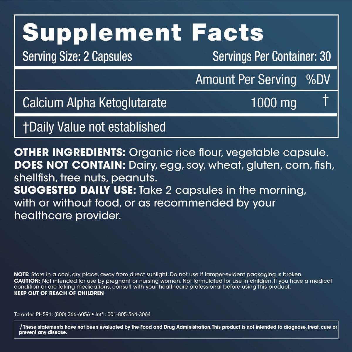 PROHEALTH Pro Health Calcium AKG Vitamins & Minerals, 60 Capsules - Image 2