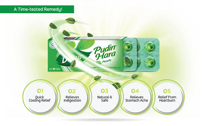 Dabur Pudin Hara Pearls for Gut Health - Peppermint & Spearmint Oils, 20 Pack - Image 4