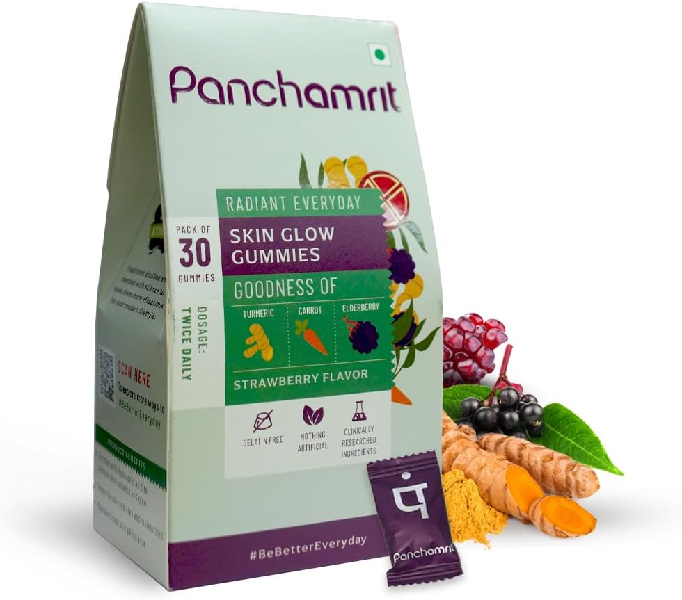 Panchamrit Radiant Everyday Skin Glow Gummies - 30 Count