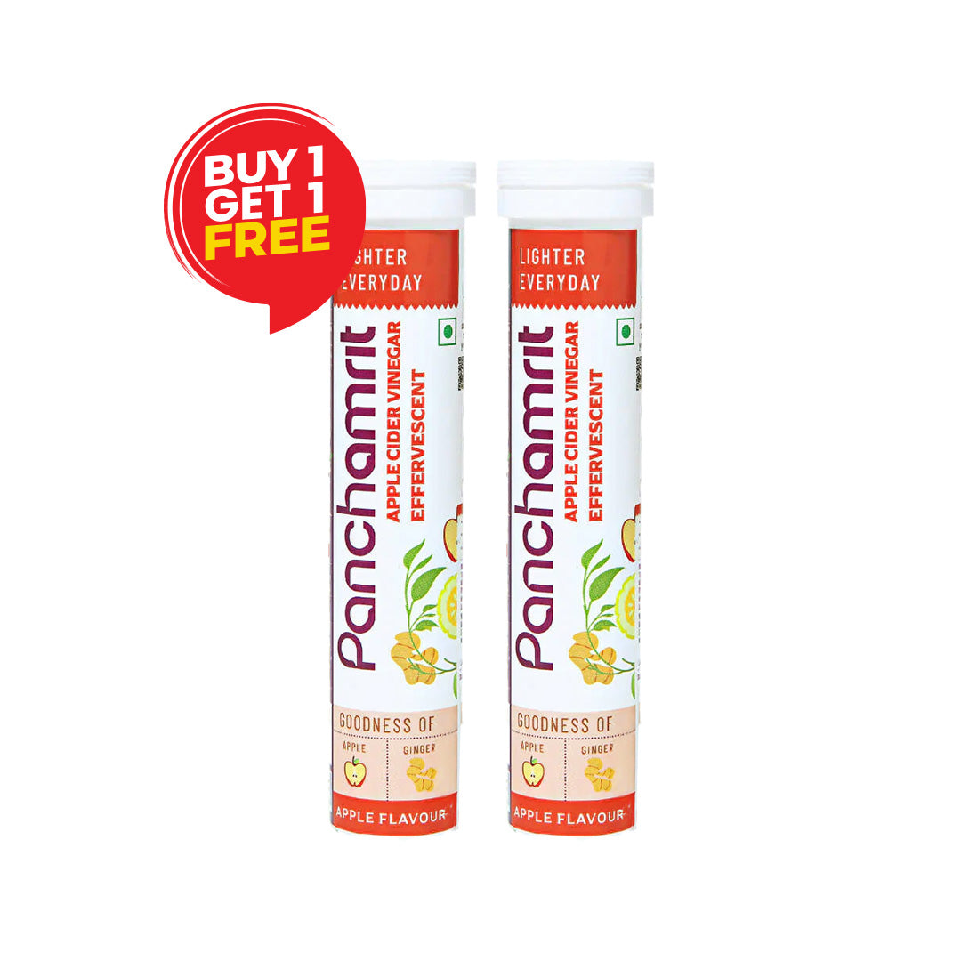 Panchamrit Apple Cider Vinegar Effervescent 20 (Apple Flavour) Buy One Get One