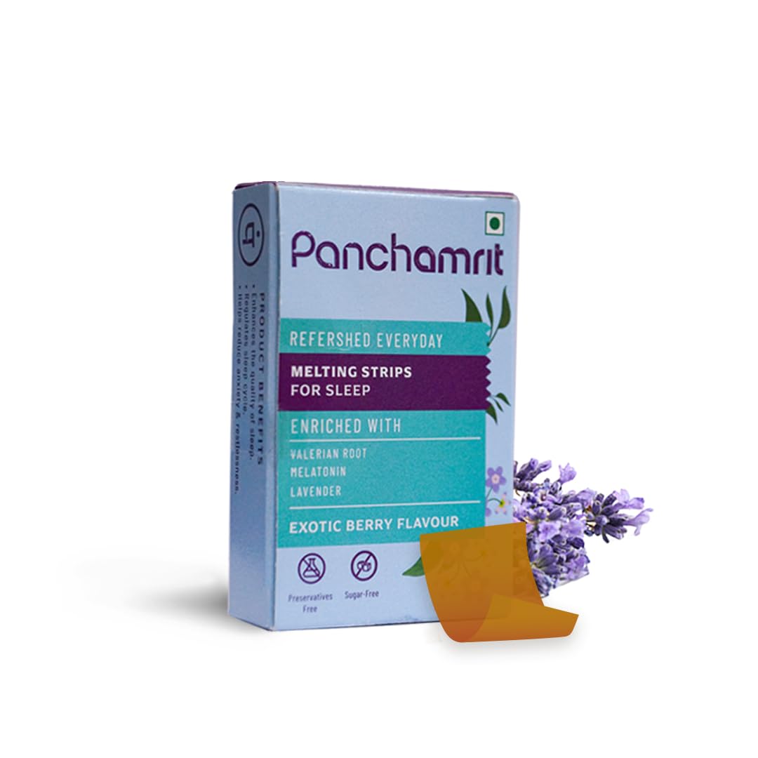 Panchamrit Refreshed Everyday Melting Strips for Sleep, Exotic Berry Flavour, 30 Strips
