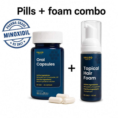 Valeo Hair Growth Pills and Foam Combo
