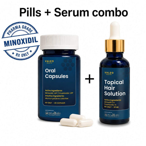 Valeo Hair Growth Serum and Pills Combo