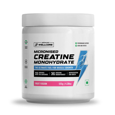 Wellcore Creatine Fruit Fusion Powder - Monohydrate, 122g