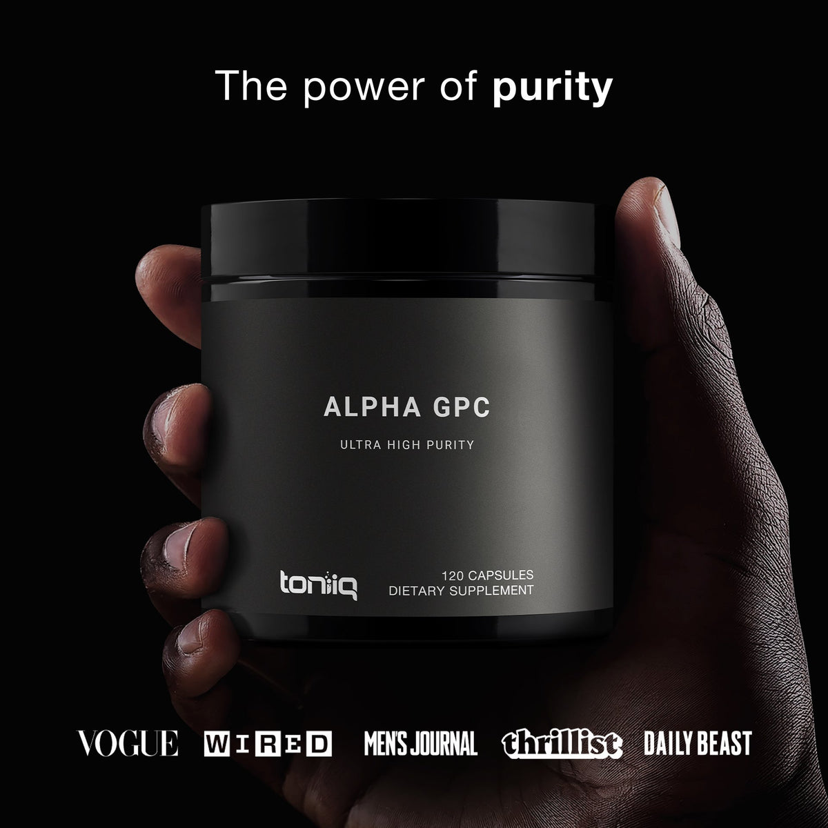 Toniiq Ultra High Purity Alpha GPC Capsules - 120 Count - Image 2