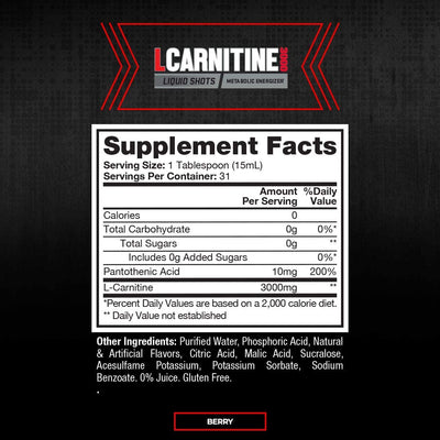 ProSupps L-Carnitine 3000 Stimulant Free Liquid Shots, Berry - 31 Servings - Image 4