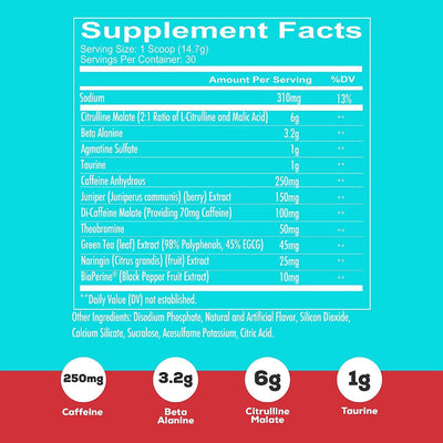 Redcon1 Total War Pre-Workout Powder, Rainbow Candy Flavour - 30 Servings - Image 2