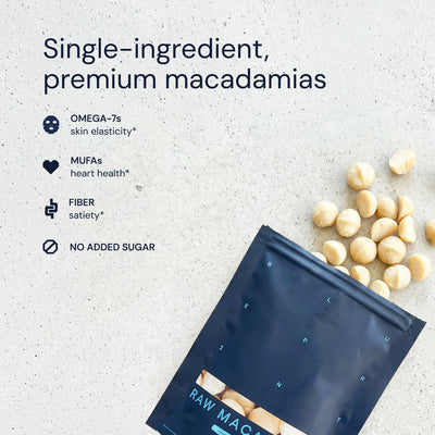 Blueprint Raw Macadamias - 100% Pure, Nutrient-Dense Snack - 4 Servings