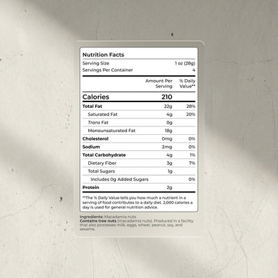Blueprint Raw Macadamias - 100% Pure, Nutrient-Dense Snack - 4 Servings