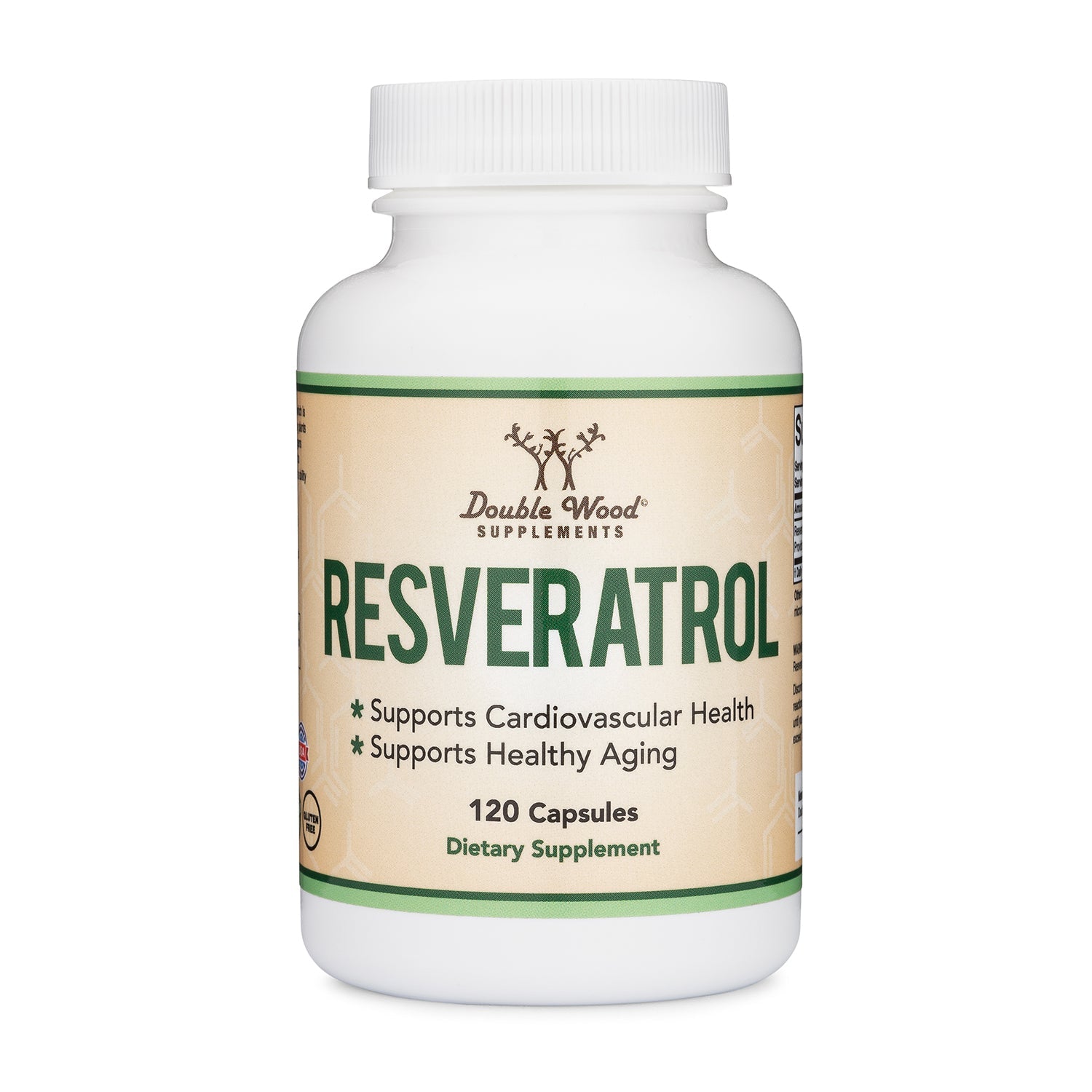 DoubleWood Resveratrol Supplement 500mg Per Serving, 120 Capsules
