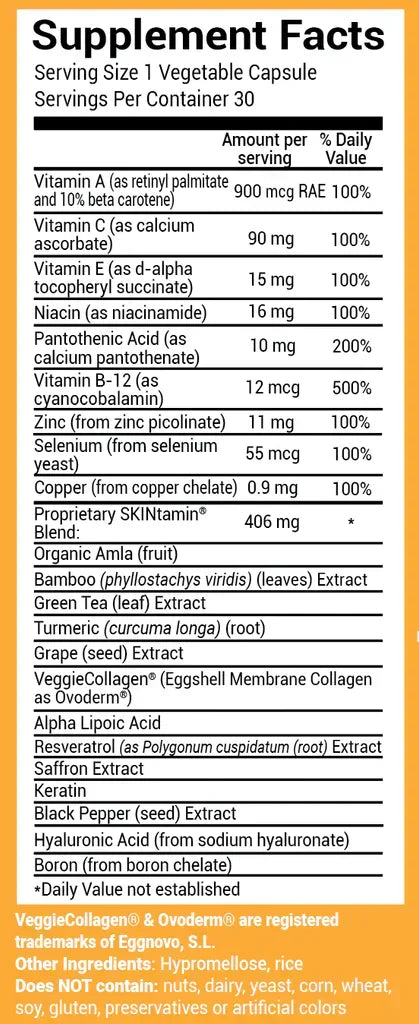 Hairtamin SKINTAMIN Beauty Supplements - Capsules, 60 Count - Image 6