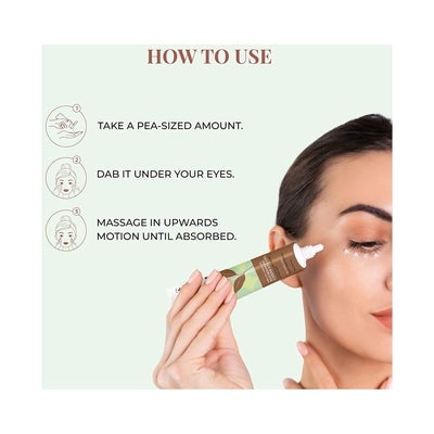 Just Herbs Under Eye Gel Crème for Dark Circles, Eye Puffiness & Fine Lines - 20g - Image 2