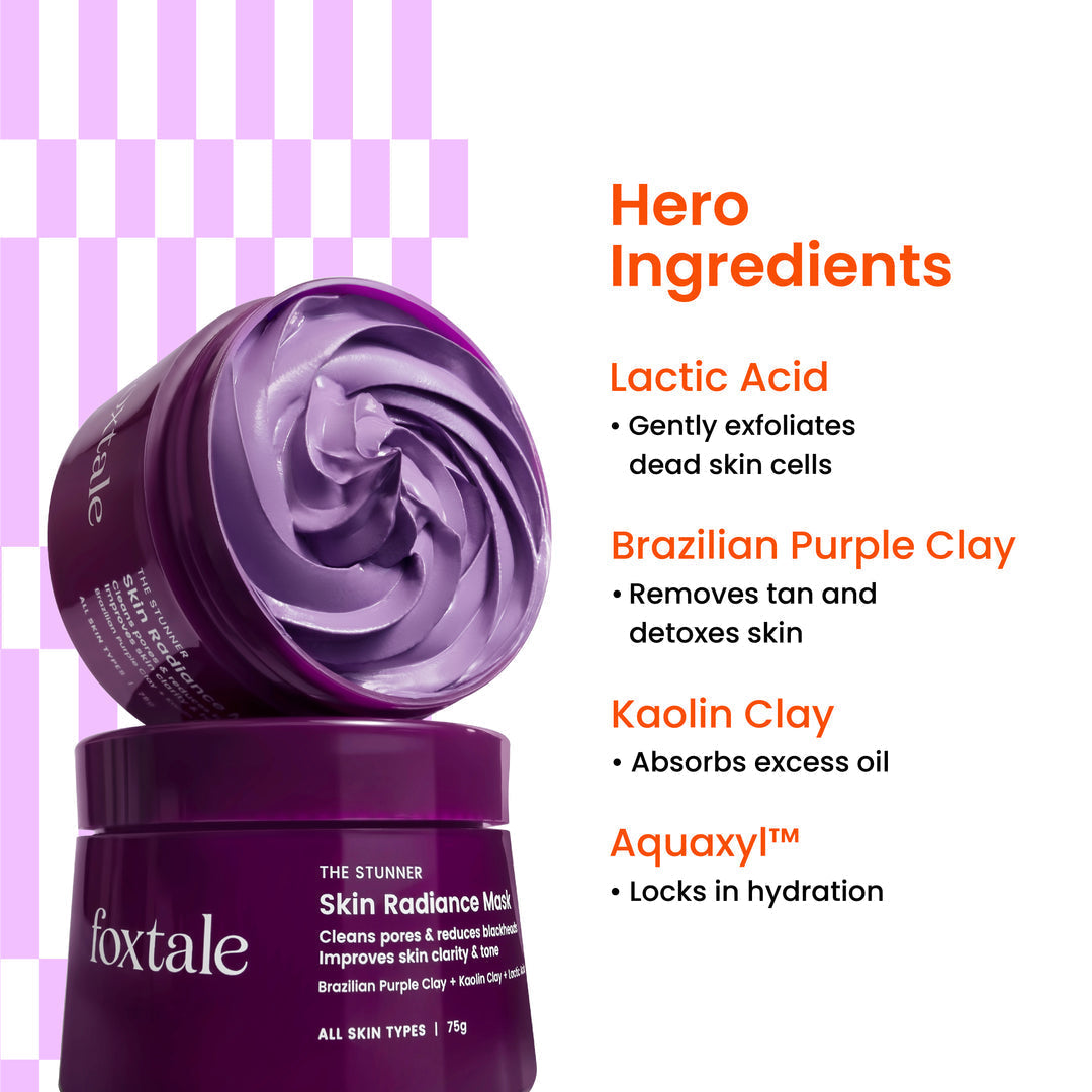 Foxtale The Stunner Skin Radiance Mask - Hydrating Facial Mask, 1 Pack - Image 3