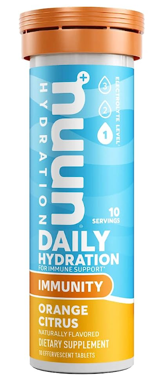 Nuun Act Daily Hydration for Immune support (Orange Citrus Naturally Flavour) 10 effervescent Tablets (Dietary Supplement)