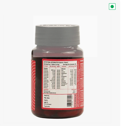 HK Vitals Multivitamin Plus Women (30 قرصًا) | فيتامينات متعددة يومية للنساء | للطاقة، والمفاصل، والبشرة، والشعر