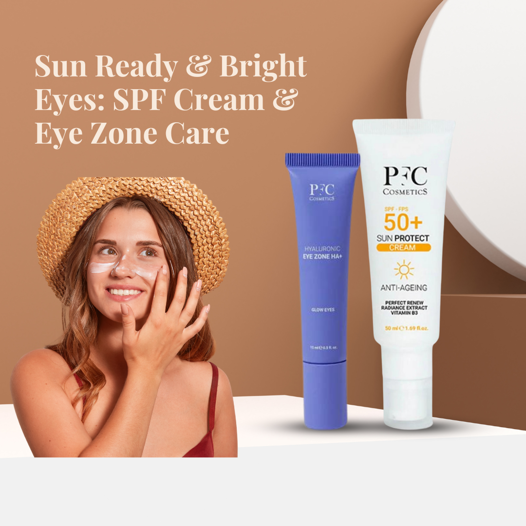 Sun Protection and Eye Care Combo : PFC Samapharma Sun Protect SPF 50+ Cream 50ml + PFC Samapharma Hyaluronic Ha+ Eye Zone 15ml