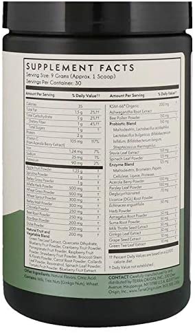 Terra Origin Greens Superfoods, Mint Flavour - 270g - Image 2