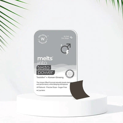 Wellbeing Nutrition - Melts Testo Power لتعزيز هرمون التستوستيرون بشكل فوري