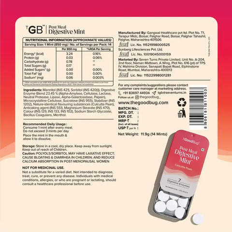 The Good Bug Post Meal Digestive Mint : Paan 14 tablet