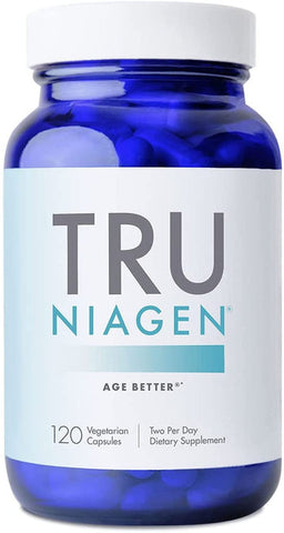 TRU NIAGEN - Patented Nicotinamide Riboside Nad+ Supplement. Nr Supports Cellular Energy Metabolism & Repair, Vitality, Healthy Aging Of Heart, Brain & Muscle - 60 Servings / 120 Capsules - Pack Of 1