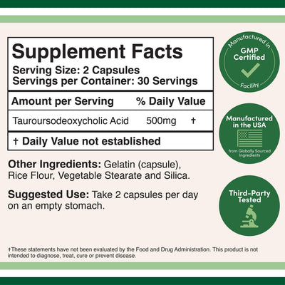 Doublewood TUDCA Liver Support Supplement - 60 Capsules - Image 2