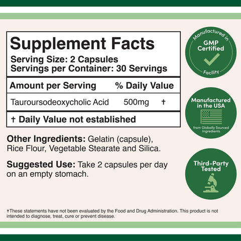 DoubleWood Supplements TUDCA Liver Support Supplement 60 Capsules