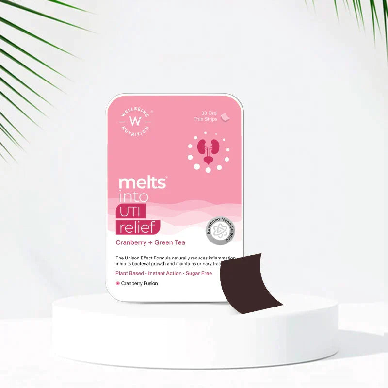 Wellbeing Nutrition Melts UTI Relief - Cranberry Fusion Flavour Oral Strips