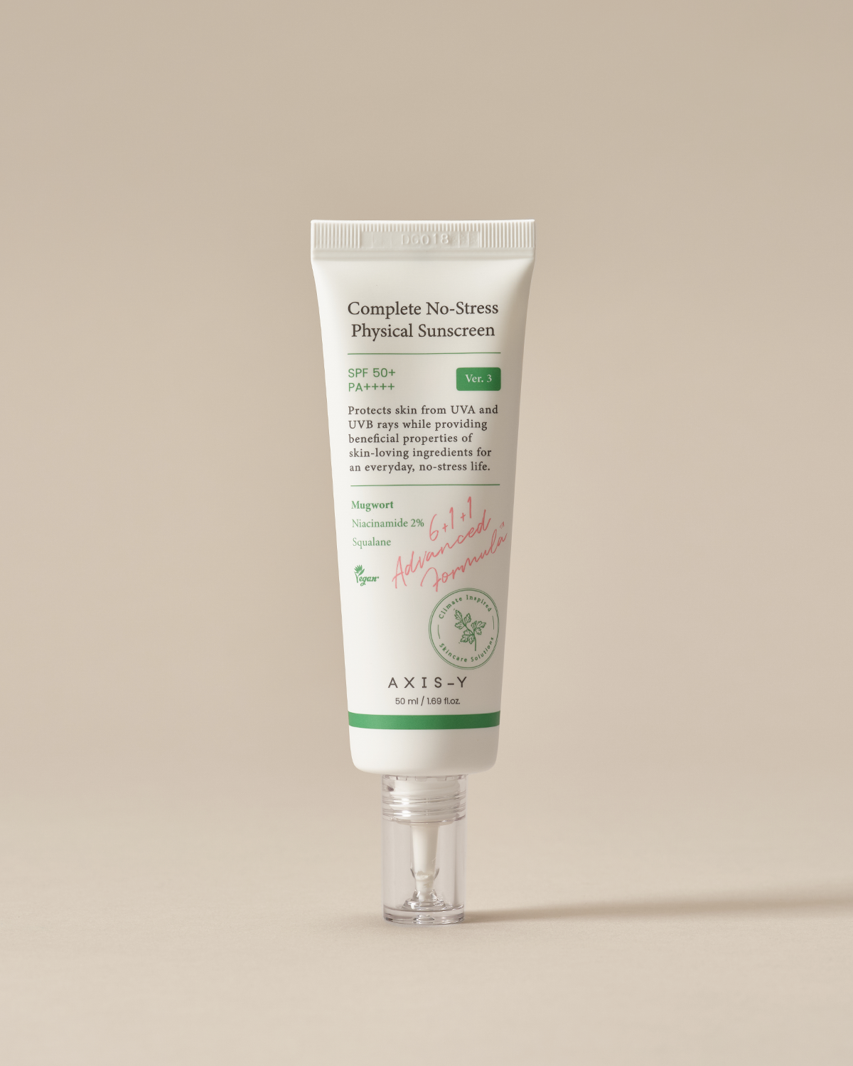 AXIS-Y Complete No-Stress Physical Sunscreen V.3 - SPF Protection, 50ml