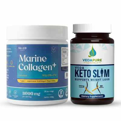Valeo Marine Collagen And Vedapure Keto Slim Combo