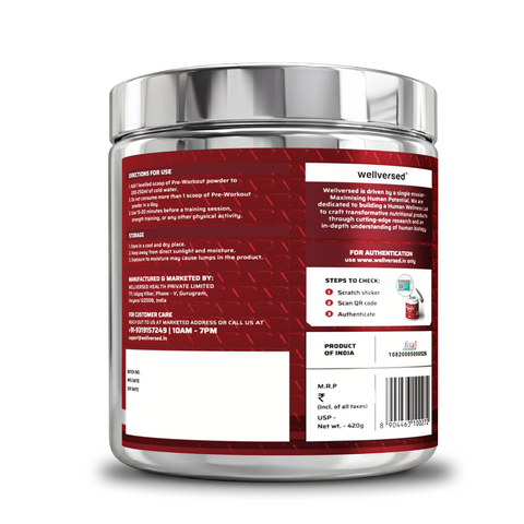 Wellversed Dynamite Pre-Workout Watermelon Ice (420g)