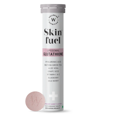 Wellbeing Nutrition Skin Fuel With Glutathione And Collagen For Radiant Skin - Effervescent Tablets