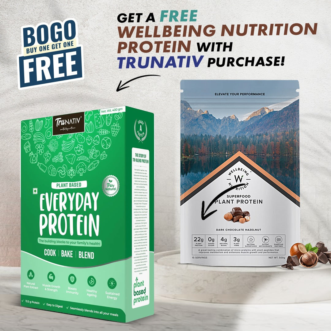 TruNativ Dairy Extract Everyday Protein and Wellbeing Nutrition Superfood Plant Protein Dark Chocolate Hazelnut (BUY 1 GET 1 FREE)