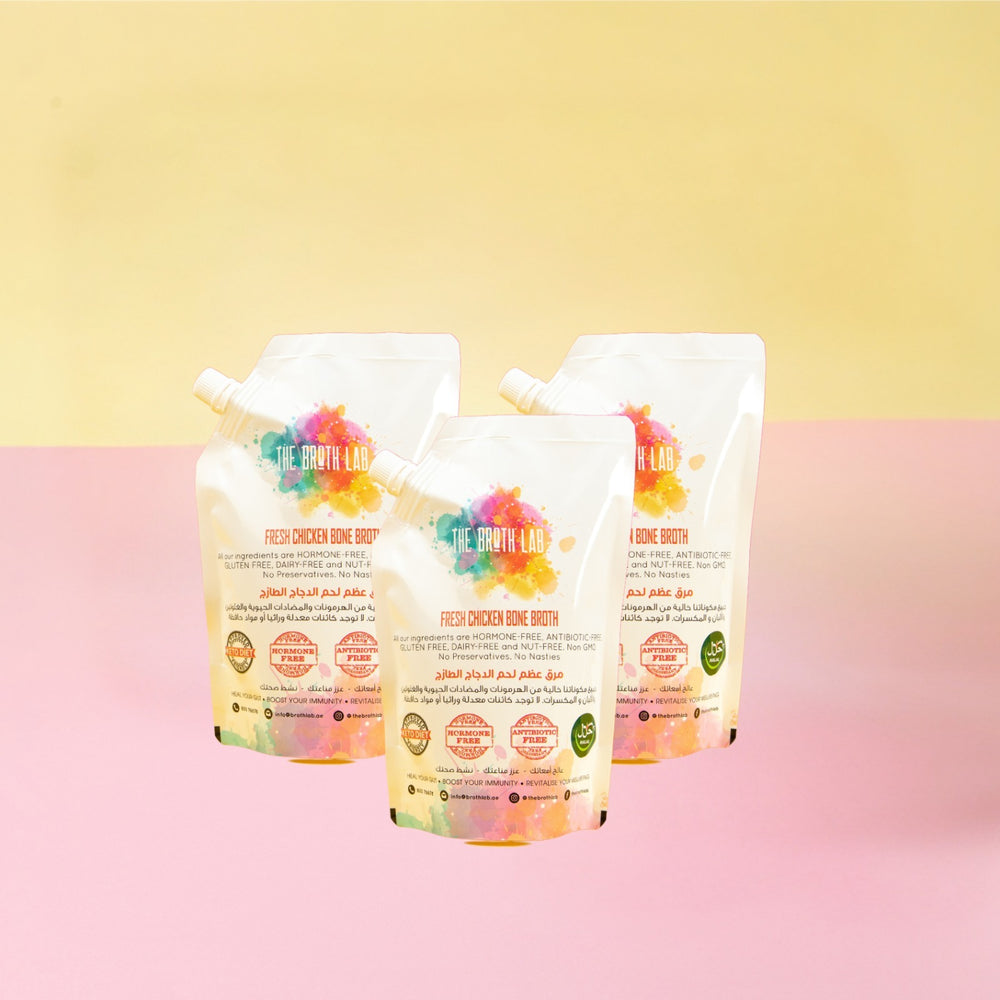 Fresh Chicken Bone Broth - 500ml pack of 3