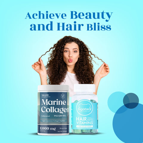 Valeo Marine Collagen and Sugarbear Hair Combo