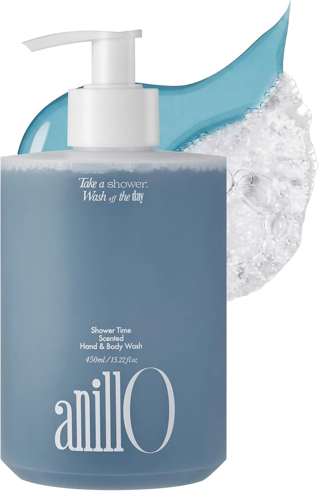 Shower Time Scented Body Wash - Vegan Hand & Body Cleanser with Ceramide & Botanical Oils, Blue Agave Scent, Free from Paraben, Sulfate, Silicone, 450ml / 15.22 fl.oz