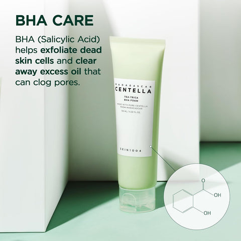 SKIN1004 Madagascar Centella Tea-Trica BHA Foam 4.22 fl.oz(125ml) | Professional Cleansing Care | Relief to Acne-prone Skin - Image 5