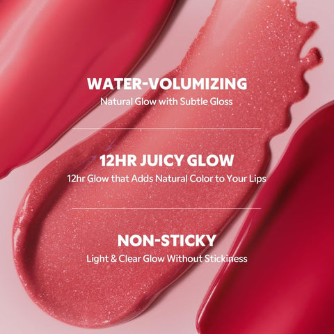 TIRTIR [*Mini Size Waterism Tinted Lip Gloss #06 Honey Nut, 0.06 Fl Oz – Kiss Ready Lipgloss, 12H Long Lasting Non Sticky Natural Tinted Glow Korean Multiuse Cheek and Lip Tint for Women gift - Image 2