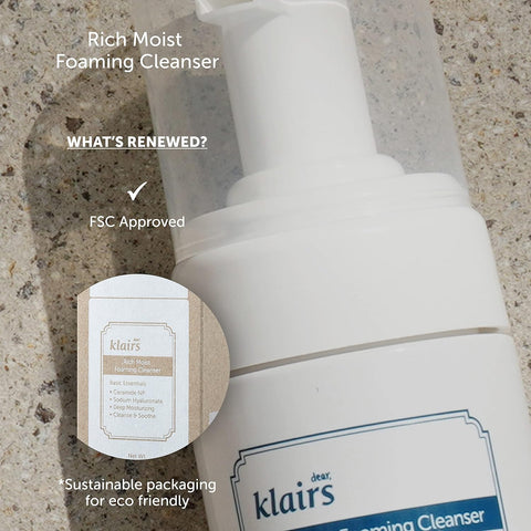 Dear Klairs Rich Moist Foaming Cleanser 100 ml - Image 6