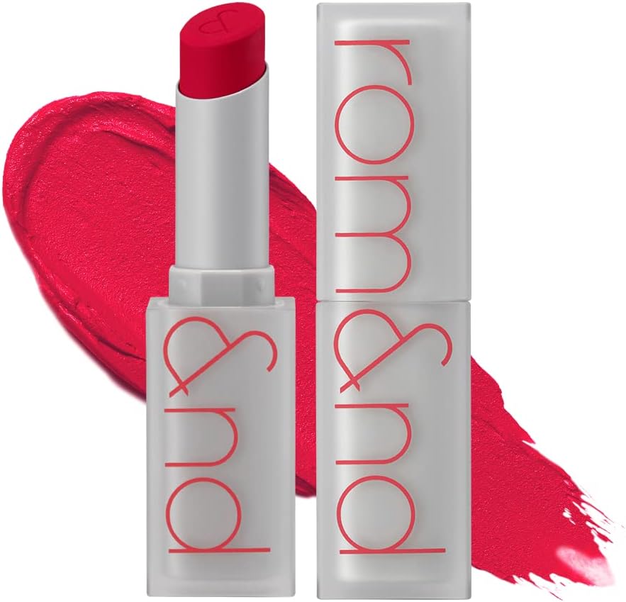 rom&nd Zero Matte Lipstick 3g, 19 RED SURFER, Intense Color, Highly Pigmented, Last All Day, Weightless, Smooth Velvet Texture, Matte Finish, Without Drying or Flaking, Ultra-Adhesive Formula
