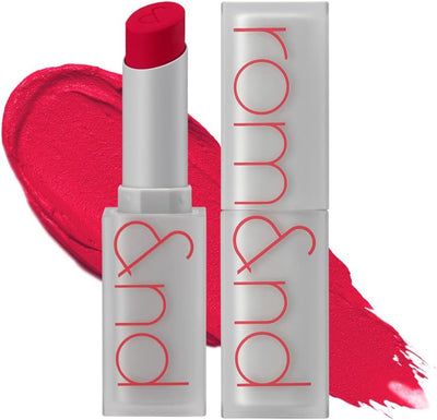 rom&nd Zero Matte Lipstick 3g, 19 RED SURFER, Intense Color, Highly Pigmented, Last All Day, Weightless, Smooth Velvet Texture, Matte Finish, Without Drying or Flaking, Ultra-Adhesive Formula