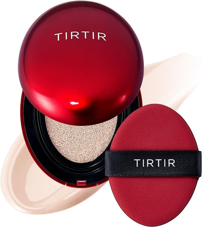 TIRTIR Mask Fit Red Cushion Foundation | Japan's No.1 Choice for Glass skin, Long-Lasting, Lightweight, Buildable Coverage, Semi-Matte, 13C Fair, 0.63 Fl Oz.